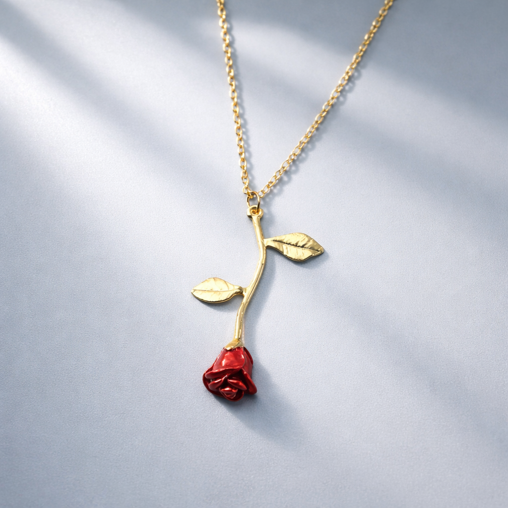 Falling Rose Pendant – Elegant Pendant for her