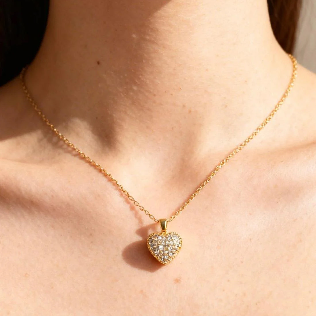 Open Heart Pearl Pendant