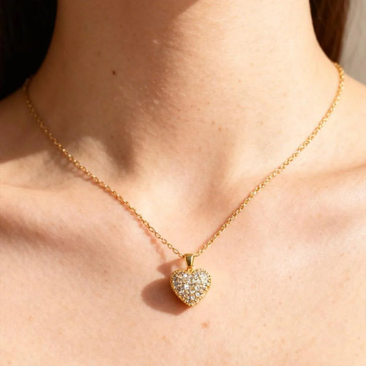 Open Heart Pearl Pendant